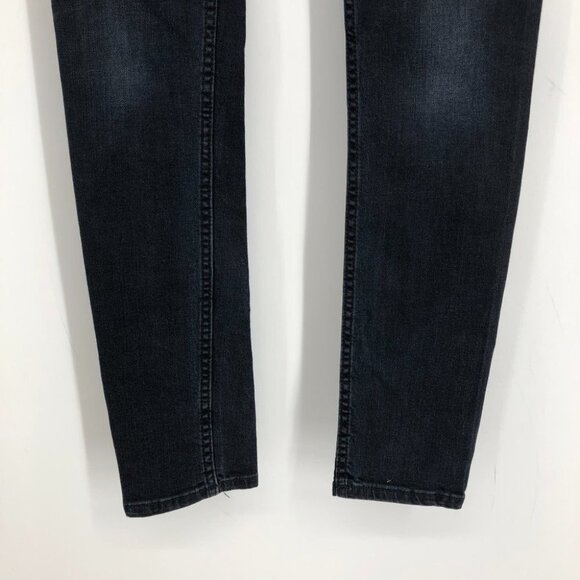 Acne Flex Basement Jeans Dark  Indigo Blue Mid Rise Denim Skinny size 28 Tall - Picture 4 of 14